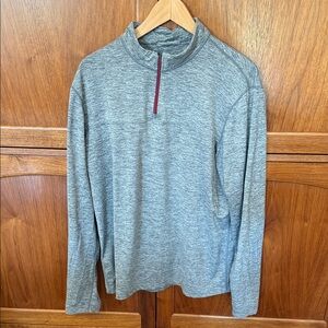 1/4 zip pullover grey
